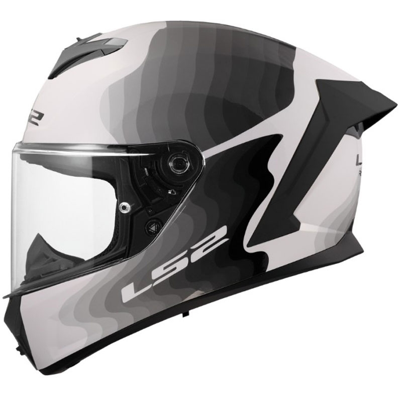 Integrální helma na motorku LS2 FF820 Rapid III Flow lesklá bílo-šedá
