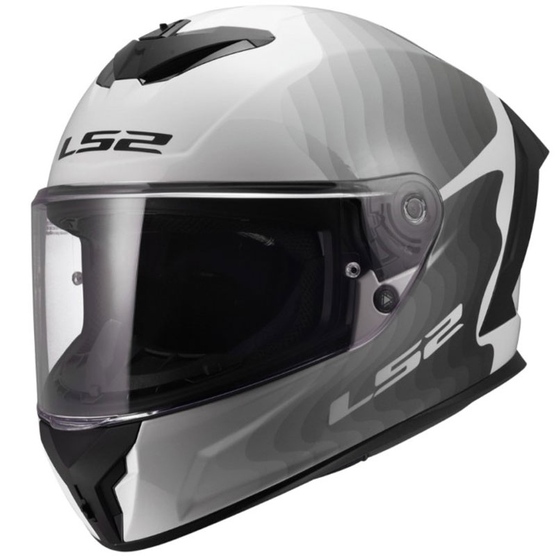 Integrální helma na motorku LS2 FF820 Rapid III Flow lesklá bílo-šedá