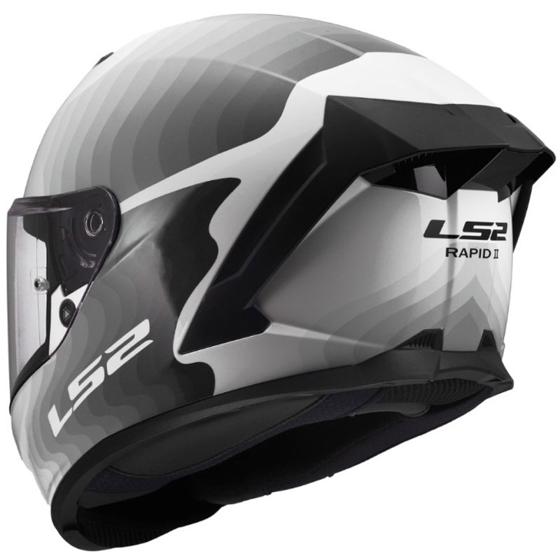 Integrální helma na motorku LS2 FF820 Rapid III Flow lesklá bílo-šedá