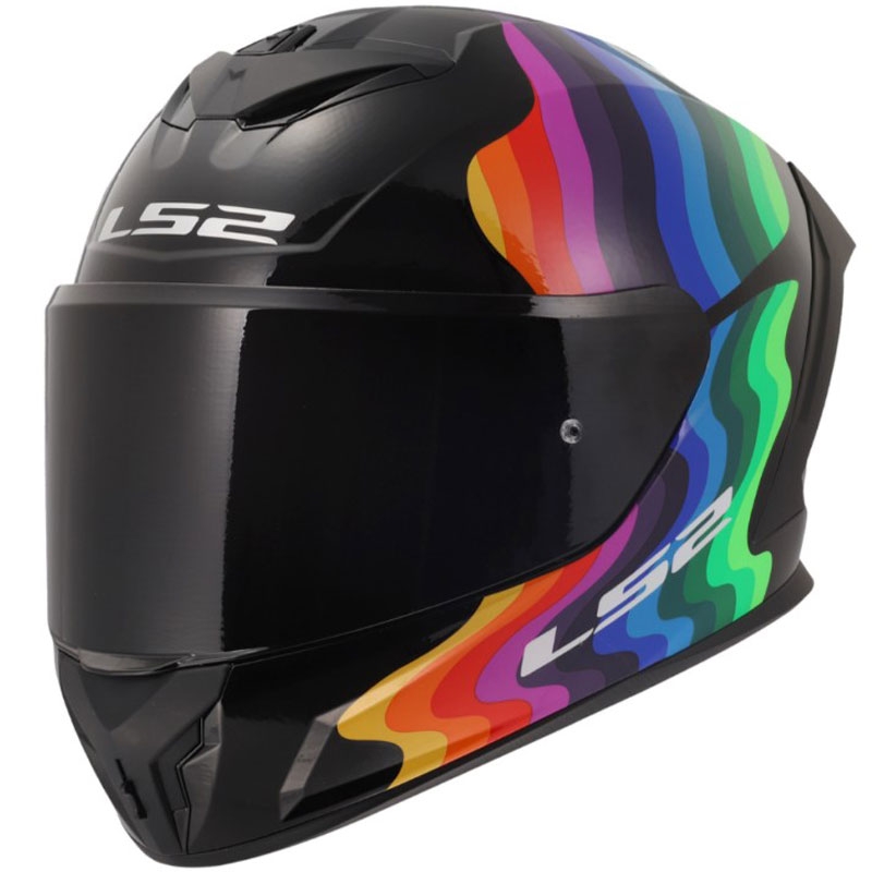 Integrální helma na motorku LS2 FF820 Rapid III Flow lesklá černo-multicolor