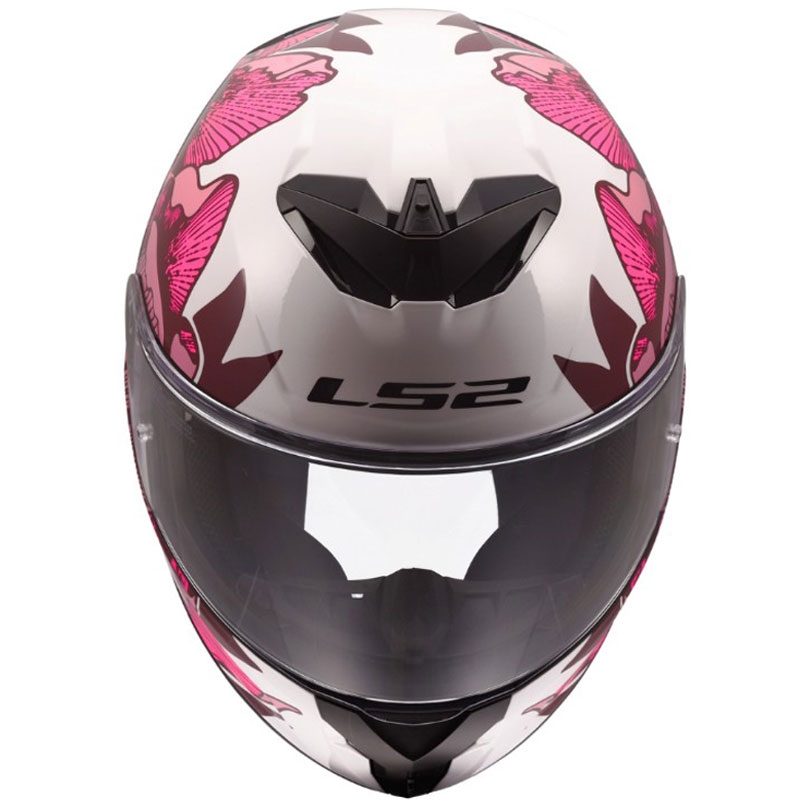Integrální helma na motorku LS2 FF820 Rapid III Poppies II lesklá bílo-růžová