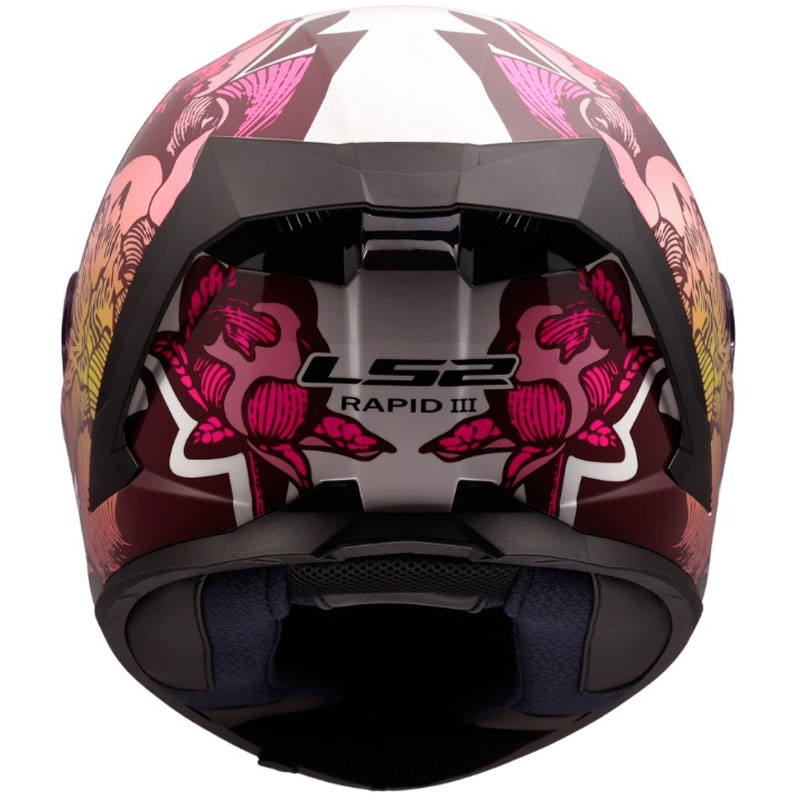 Integrální helma na motorku LS2 FF820 Rapid III Poppies II lesklá bílo-růžová
