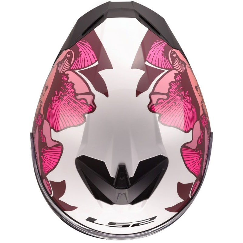 Integrální helma na motorku LS2 FF820 Rapid III Poppies II lesklá bílo-růžová