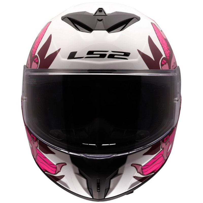 Integrální helma na motorku LS2 FF820 Rapid III Poppies II lesklá bílo-růžová