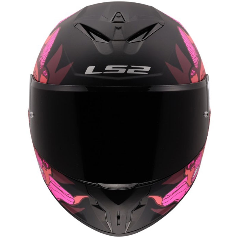 Integrální helma na motorku LS2 FF820 Rapid III Poppies II matná černo-růžová