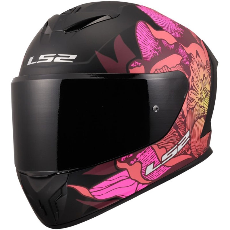 Integrální helma na motorku LS2 FF820 Rapid III Poppies II matná černo-růžová