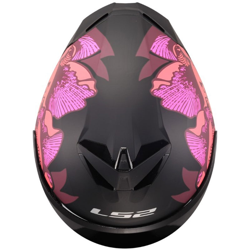 Integrální helma na motorku LS2 FF820 Rapid III Poppies II matná černo-růžová