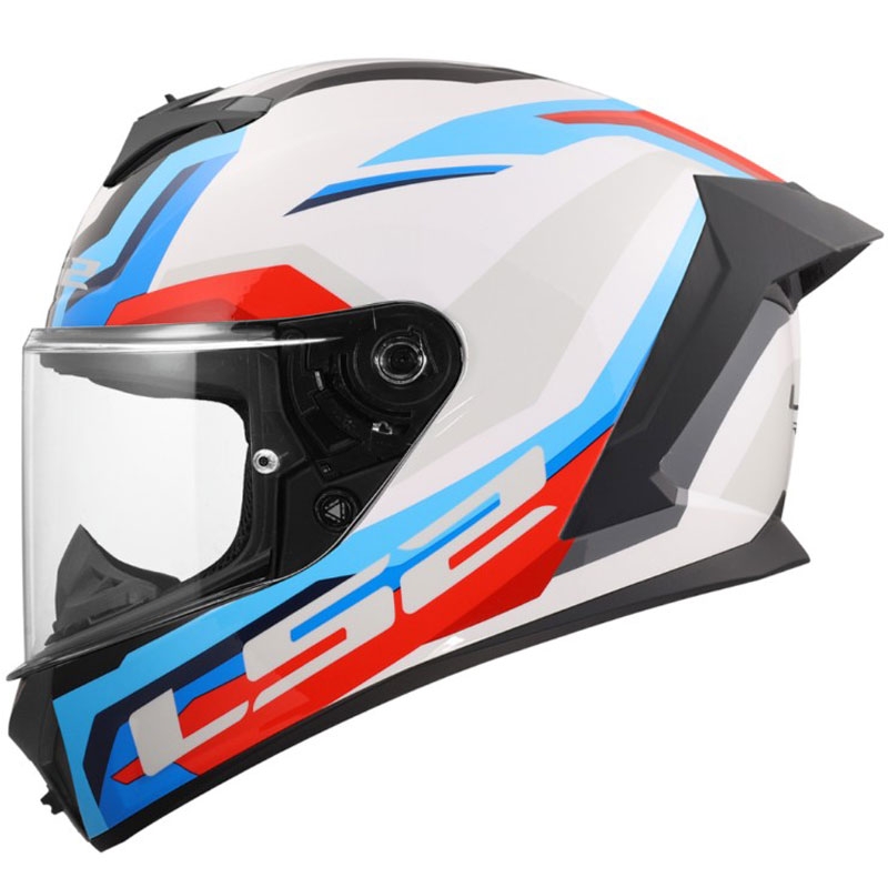 Integrální helma na motorku LS2 FF820 Rapid III Hyper lesklá bílo-modro-červená