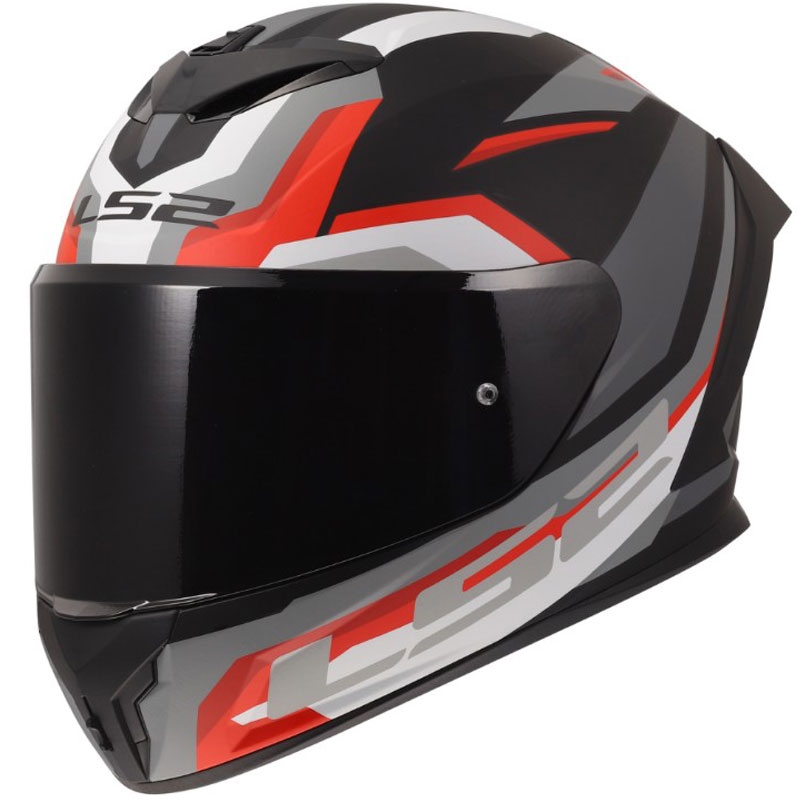 Integrální helma na motorku LS2 FF820 Rapid III Hyper matná černo-červená