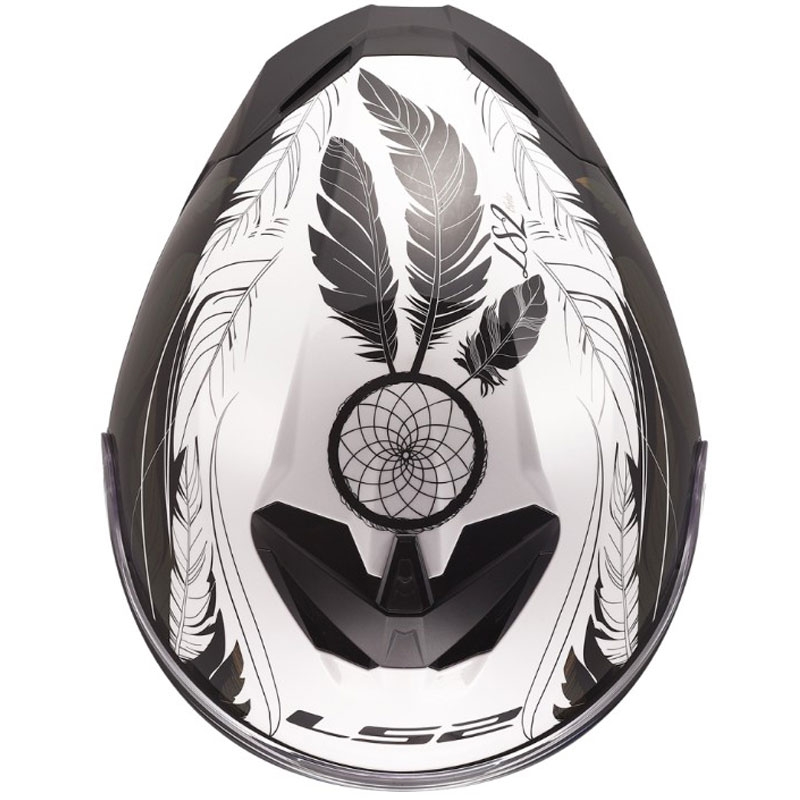 Integrální helma na motorku LS2 FF820 Rapid III Boho lesklá bílo-černo-růžová