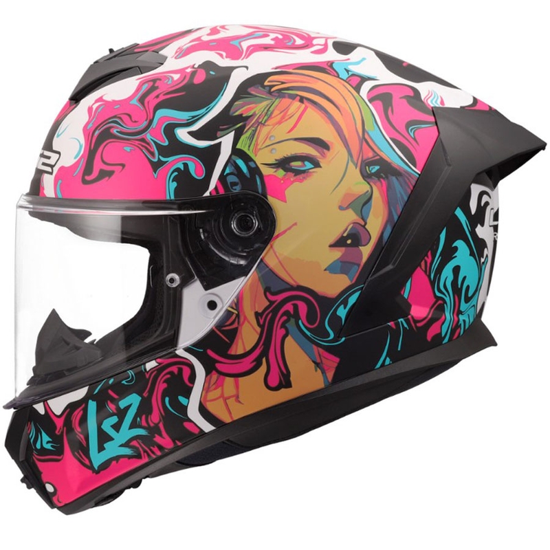 Integrální helma na motorku LS2 FF820 Rapid III Cyberg matná fialovo-modrozelená