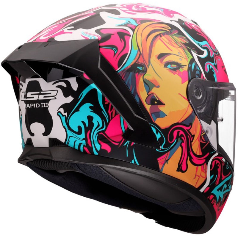 Integrální helma na motorku LS2 FF820 Rapid III Cyberg matná fialovo-modrozelená