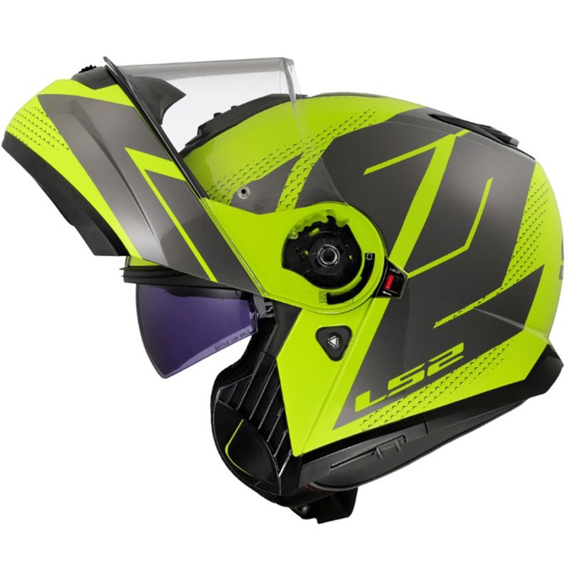 Vyklápěcí helma LS2 FF908 Strobe II Code lesklá fluo žluto-černá