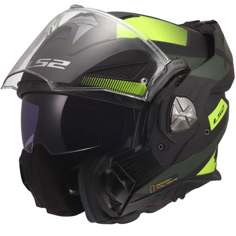 Překlápěcí helma na motorku LS2 FF901 Advant X Nova matná fluo žluto-černá