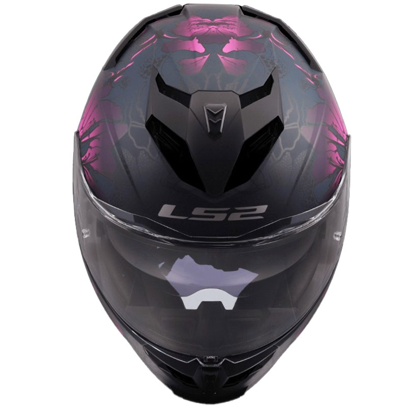 Integrální helma na motorku LS2 FF818 Storm III Burst černo-růžová