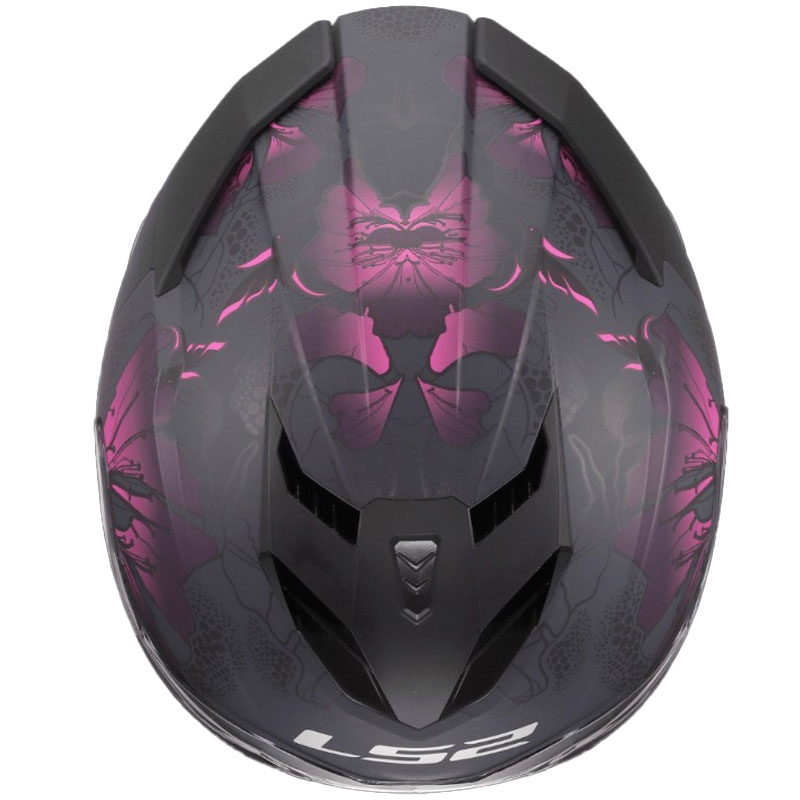 Integrální helma na motorku LS2 FF818 Storm III Burst černo-růžová