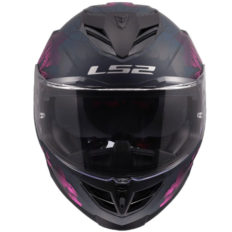 Integrální helma na motorku LS2 FF818 Storm III Burst černo-růžová