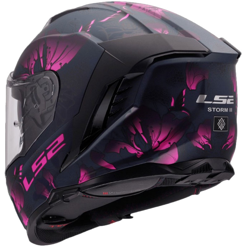 Integrální helma na motorku LS2 FF818 Storm III Burst černo-růžová