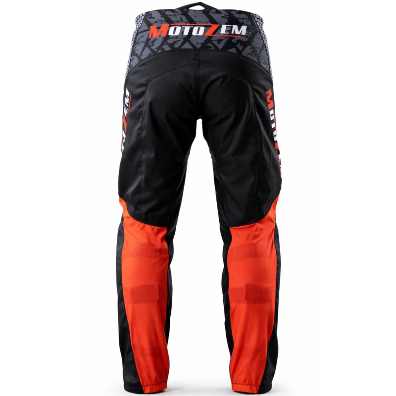 Motokrosové kalhoty MotoZem Ground MX černo-bílo-červené