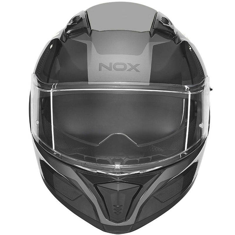 Integrální helma na motorku NOX N402 Mentor černo-bílá