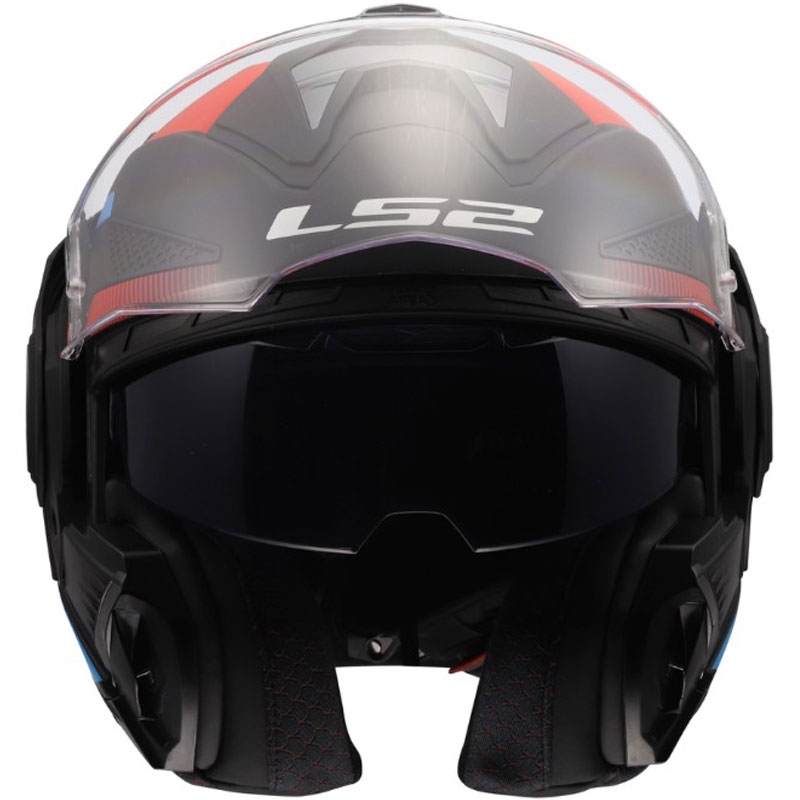 Překlápěcí helma na motorku LS2 FF901 Advant X Nova matná černo-červeno-modrá