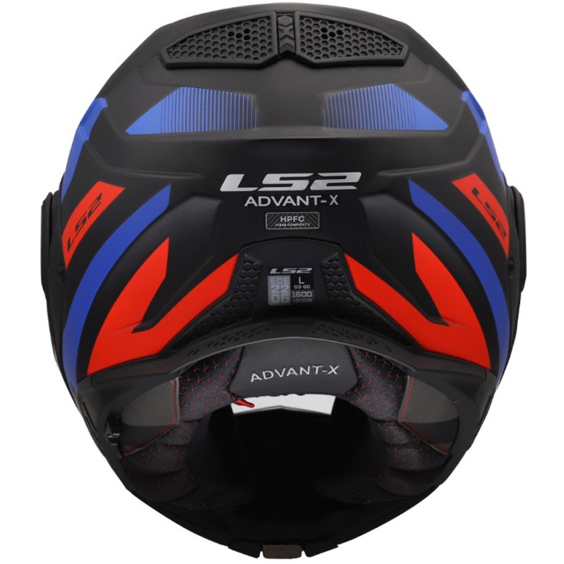 Překlápěcí helma na motorku LS2 FF901 Advant X Nova matná černo-červeno-modrá