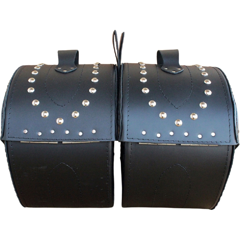 Kožené brašny na motorku s nýty RSA S263B černé