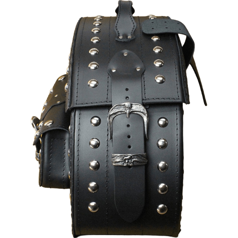 Kožené brašny na motorku s nýty RSA S162B černé