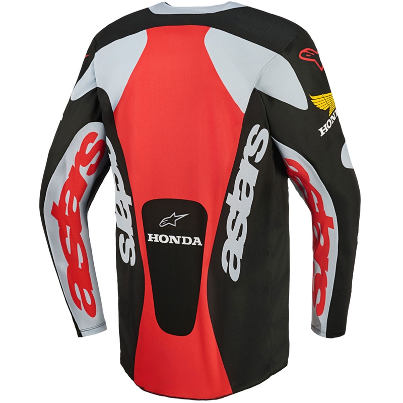 Motokrosový dres Alpinestars Racer Veil Honda černo-šedo-červeno-žlutý