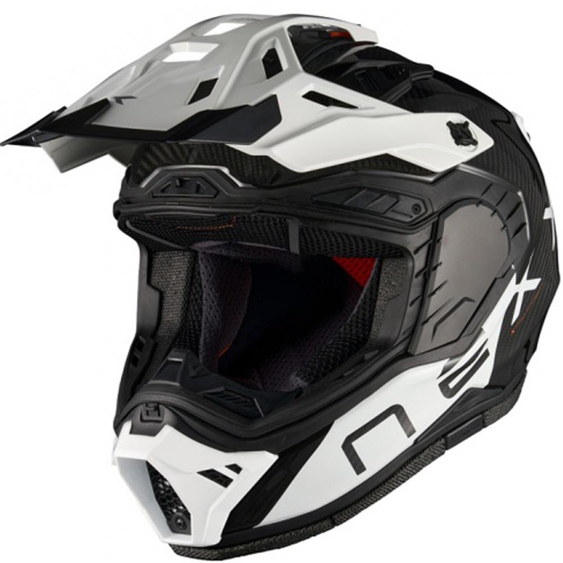 Enduro helma na motorku Nexx X.Rally Gravix Carbon černo-bílá