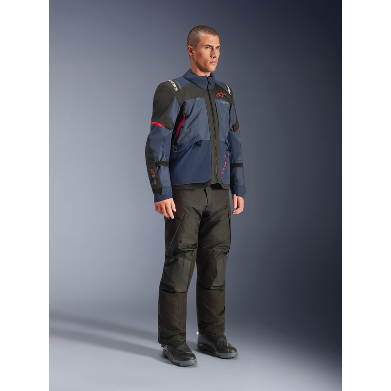 Bunda na motorku Alpinestars Andes V4 Drystar tmavě modro-modro-černá