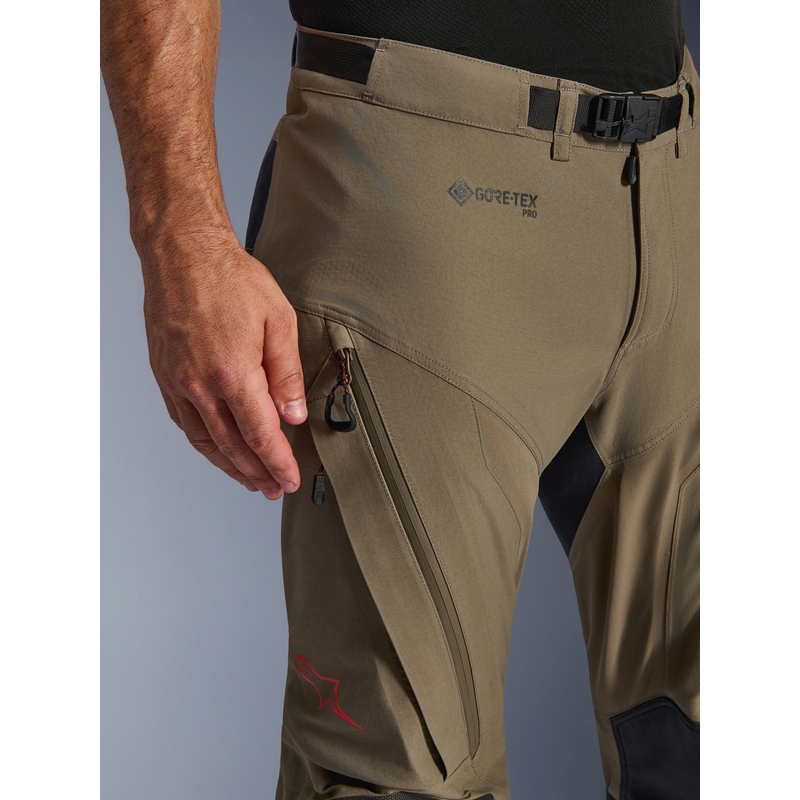 Kalhoty na motorku Alpinestar Nazca 3L Gore-Tex PRO světle hnědo-černé