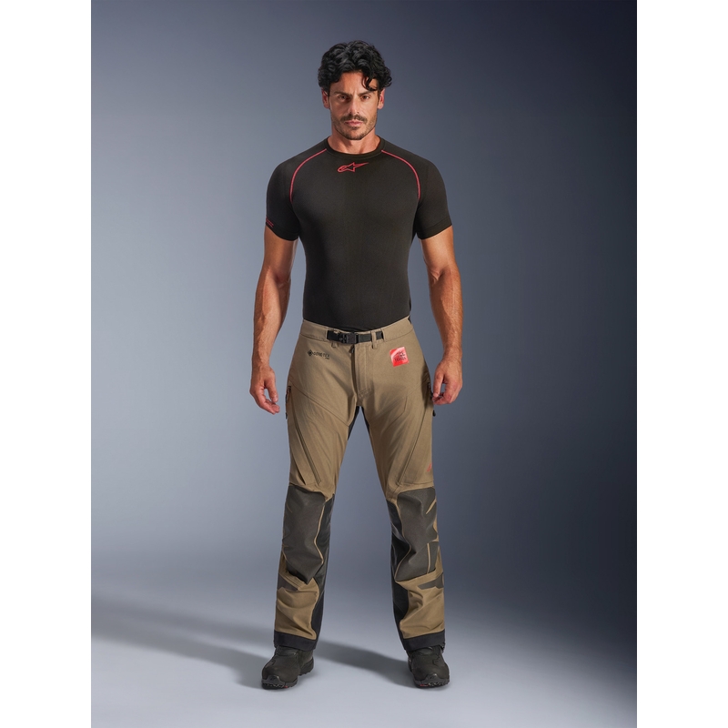 Kalhoty na motorku Alpinestar Nazca 3L Gore-Tex PRO světle hnědo-černé
