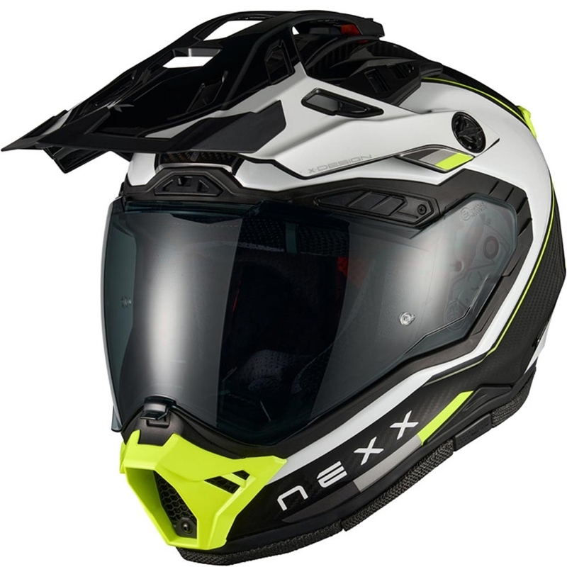 Enduro helma na motorku Nexx X.Rally Raid bílo-fluo žlutá