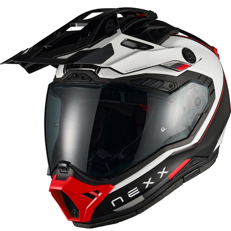 Enduro helma na motorku Nexx X.Rally Raid bílo-červená
