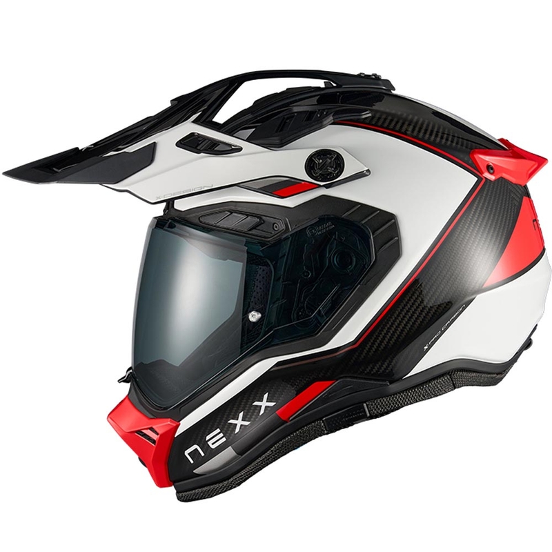 Enduro helma na motorku Nexx X.Rally Raid bílo-červená