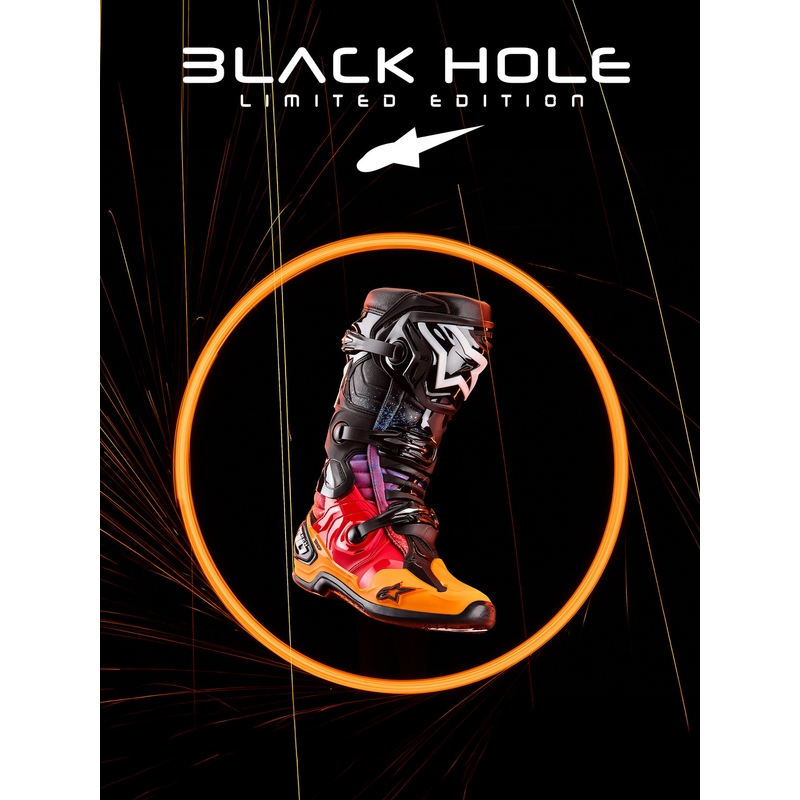 Boty na motorku Alpinestars Tech 10 limitovaná edice Black Hole černo-barevné