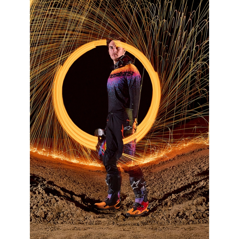 Motokrosový dres Alpinestars Supertech limitovaná edice Black Hole černo-barevný