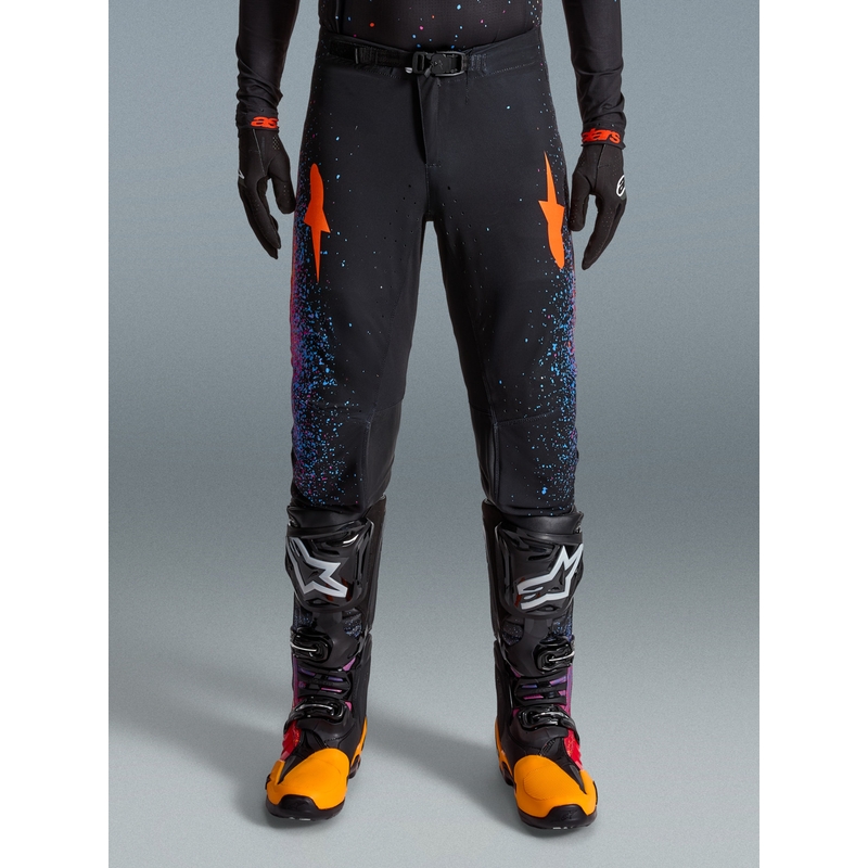 Motokrosové kalhoty Alpinestars Supertech limitovaná edice Black Hole černo-barevné
