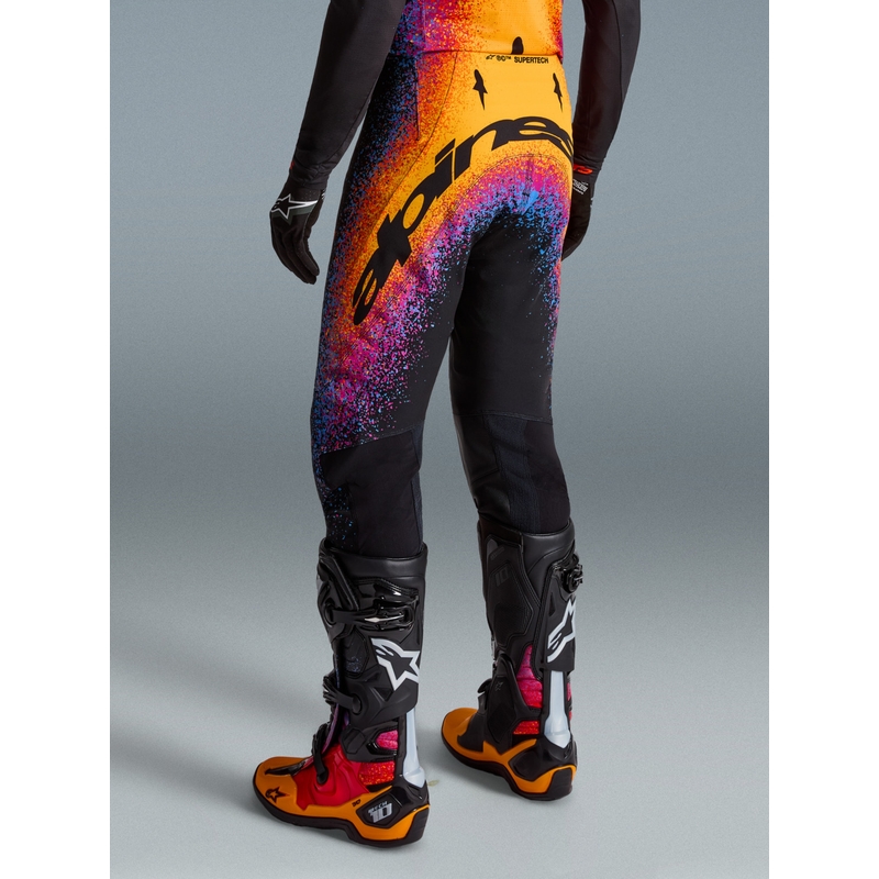 Motokrosové kalhoty Alpinestars Supertech limitovaná edice Black Hole černo-barevné
