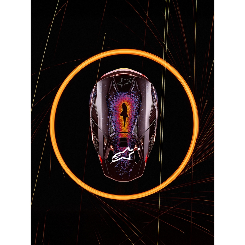 Motokrosová helma Alpinestars Supertech S-M10 limitovaná edice Black Hole černo-barevná