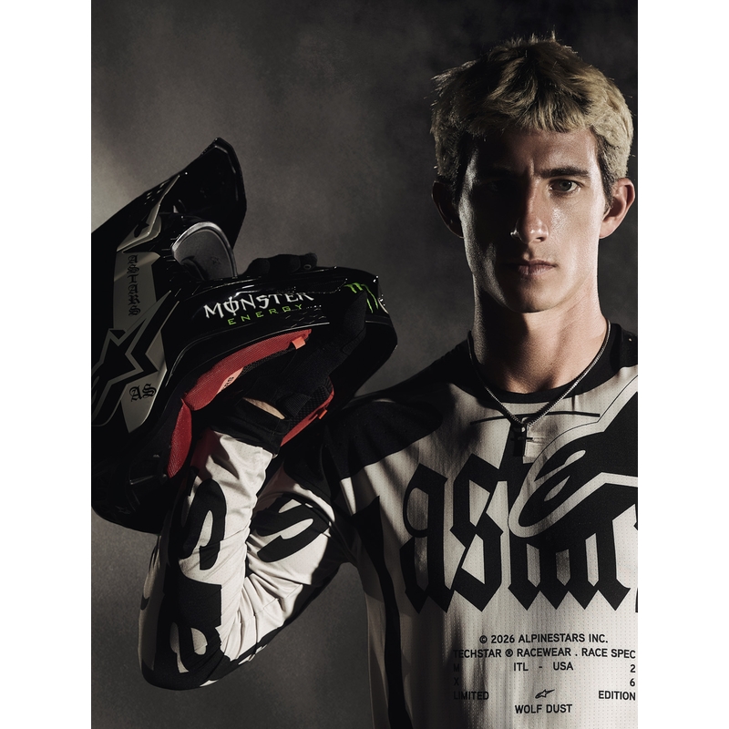 Motokrosový dres Alpinestars Techstar limitovaná edice Wolf Dust pískovo-černý