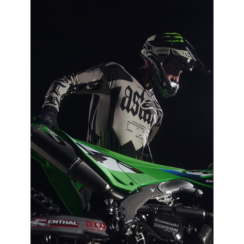 Motokrosový dres Alpinestars Techstar limitovaná edice Wolf Dust pískovo-černý