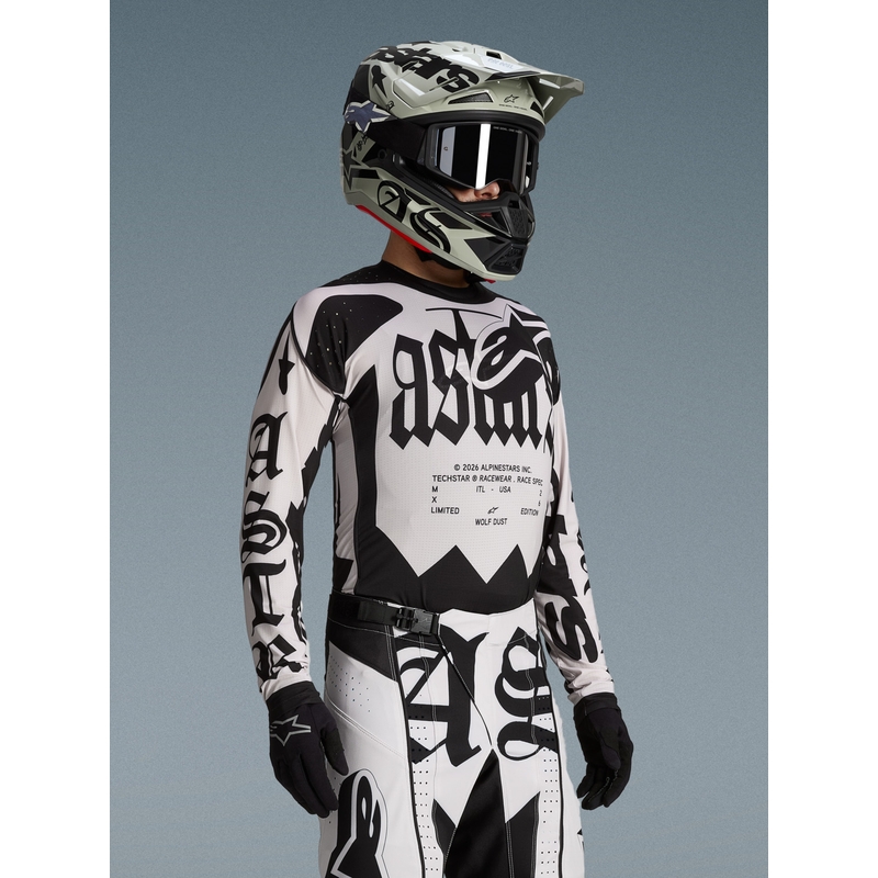 Motokrosový dres Alpinestars Techstar limitovaná edice Wolf Dust pískovo-černý