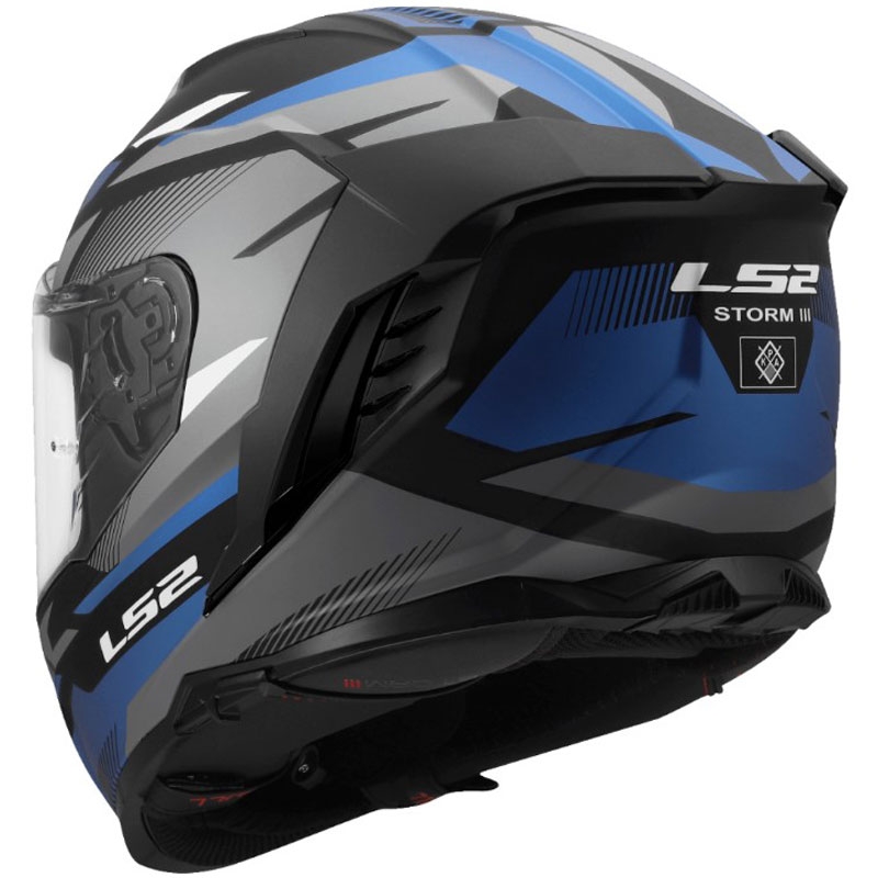 Integrální helma na motorku LS2 FF818 Storm III Komai černo-modrá