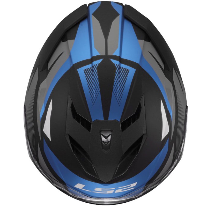 Integrální helma na motorku LS2 FF818 Storm III Komai černo-modrá