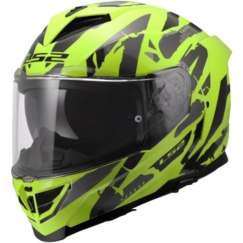 Integrální helma na motorku LS2 FF818 Storm III Kaos žlutá