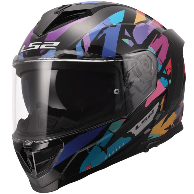 Integrální helma na motorku LS2 FF818 Storm III Kaos černo-fialovo-modrá