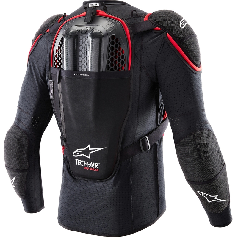 Airbagová vesta na motorku Alpinestars TECH-AIR®OFF-ROAD system černo-červená