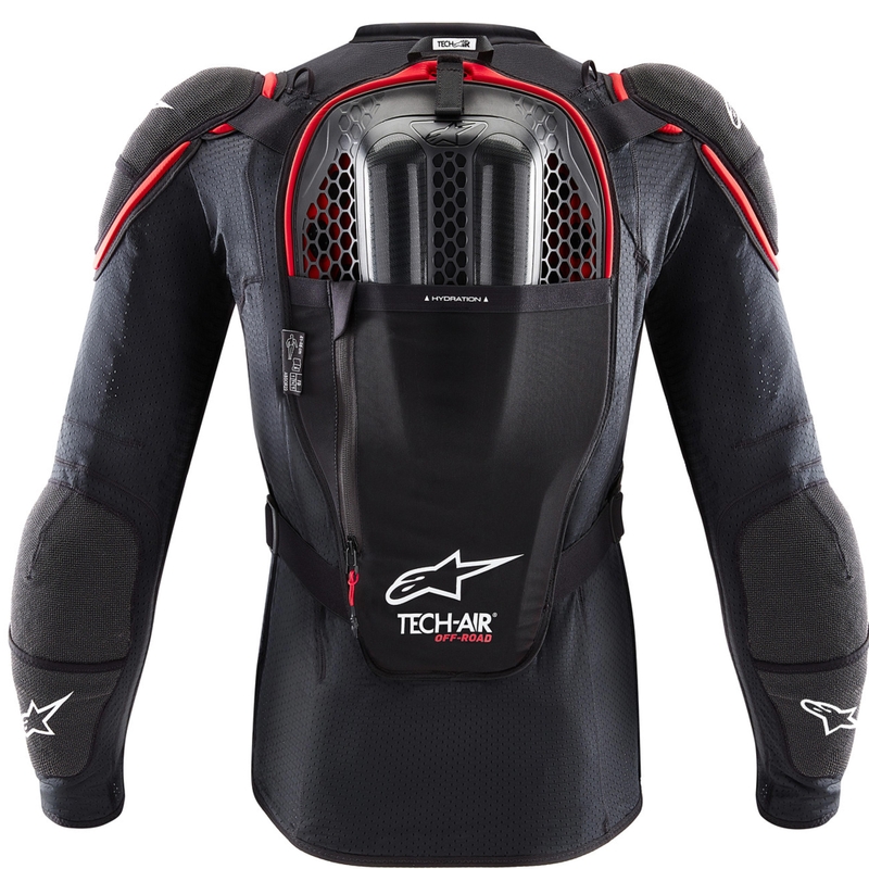 Airbagová vesta na motorku Alpinestars TECH-AIR®OFF-ROAD system černo-červená